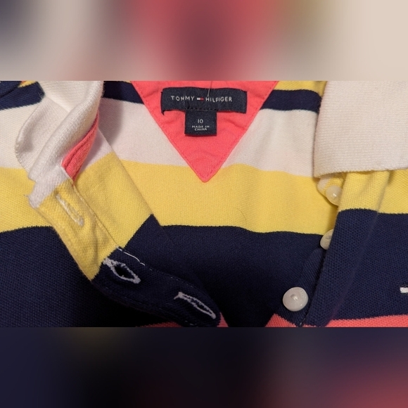 Tommy Hilfiger Girls (Size 10) Striped Polo Dress - Picture 4 of 6